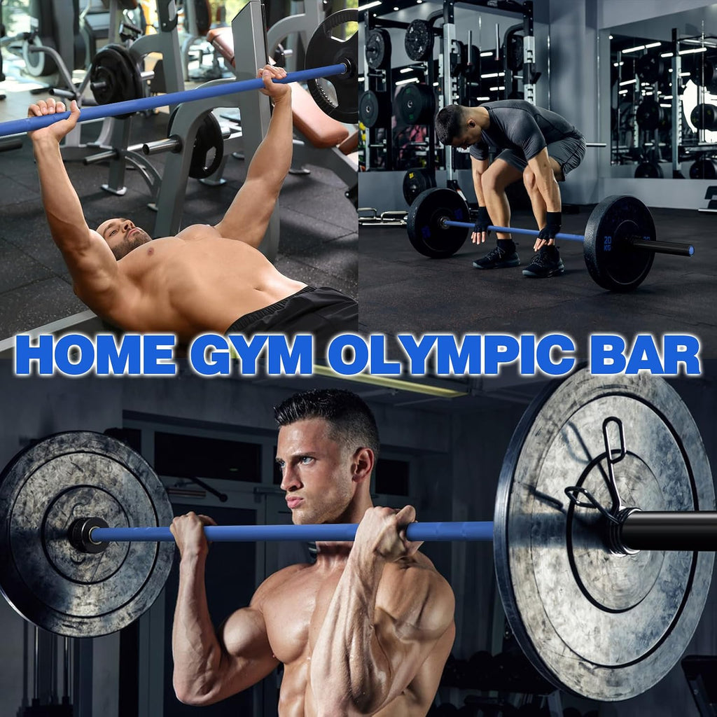 7ft Olympic Barbell for Strength Training and Olympic Weightlifting, 500 700 1000LBS Capacity Available, 2 Inch Bar for Squats, Home Gym Fitness Equipment, Bench Press, Deadlift,Powerlifting