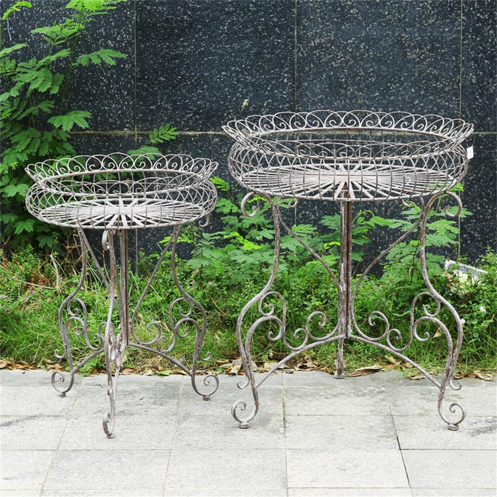 Metal Plant Stand for Outdoor/Indoor, Garden Potting Bench Table,Plant Display Rack,Metal Potting Bench,Flower Pot Stand Shelf,for Home Garden Backyard Patio ,Small
