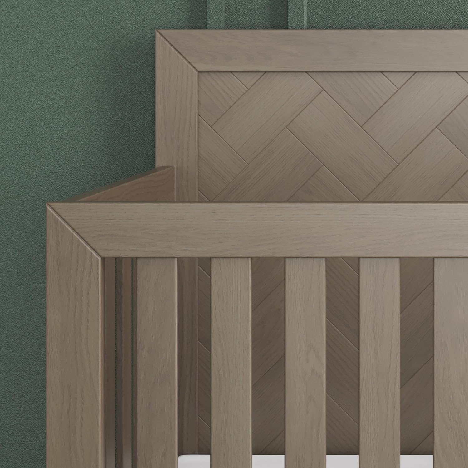 Child Craft Kieran Crib, Double Dresser and Chest Nursery Set, 3-Piece, Includes 4-in-1 Convertible Crib, Dresser and Chest, Grows with Your Baby (Crescent Gray)