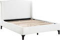 Coaster Home Furnishings - Mosby - Wood - Upholstered Bed with Curved Headboard, Boucle Upholstery and Wingback Design - Bedroom - Eastern King Size - Snow - 306020KE