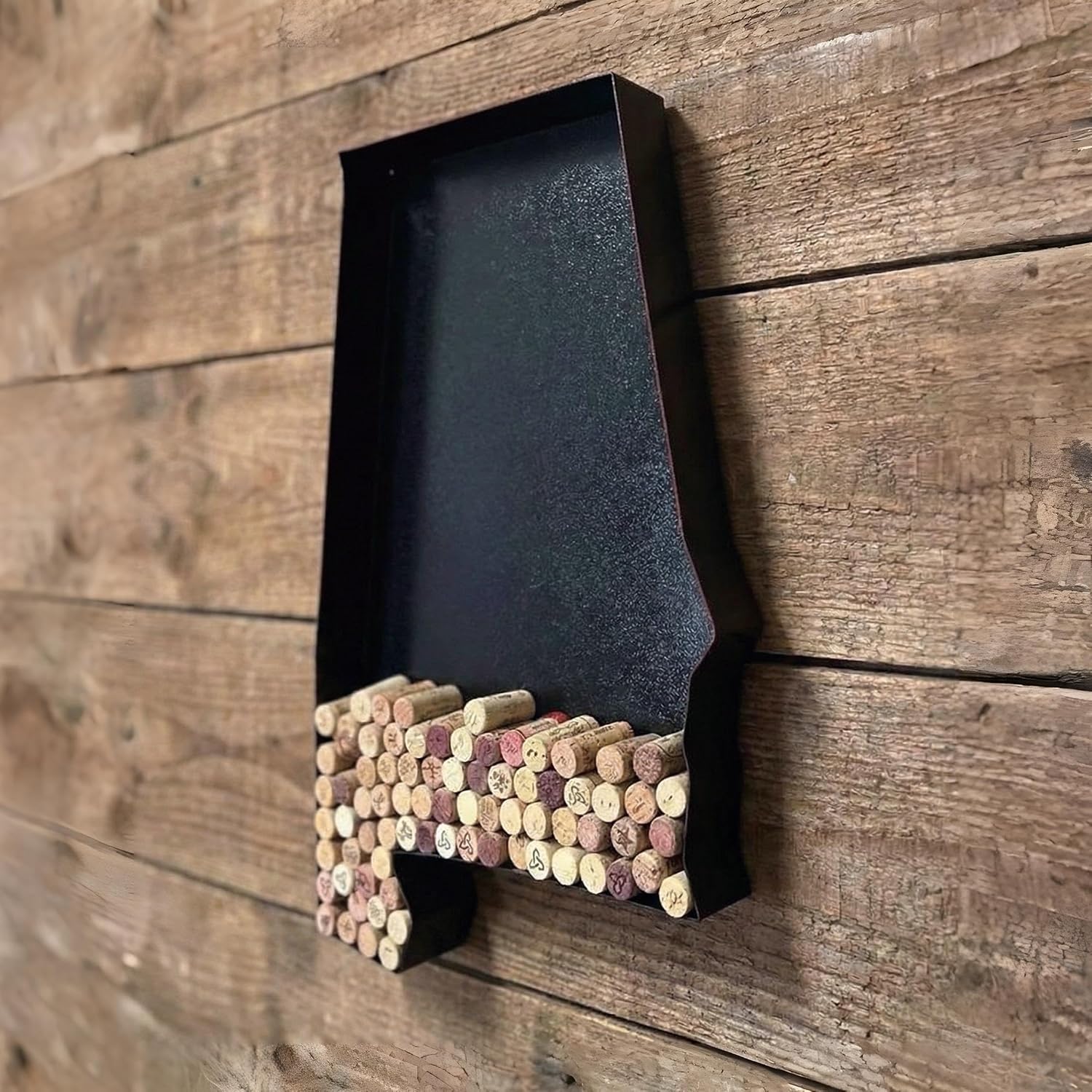 NEONSİGN Alabama Map Wine Cork Holder Metal Arizona Sign Wine Bar Pub Home Decoration (Black, 36 inch)