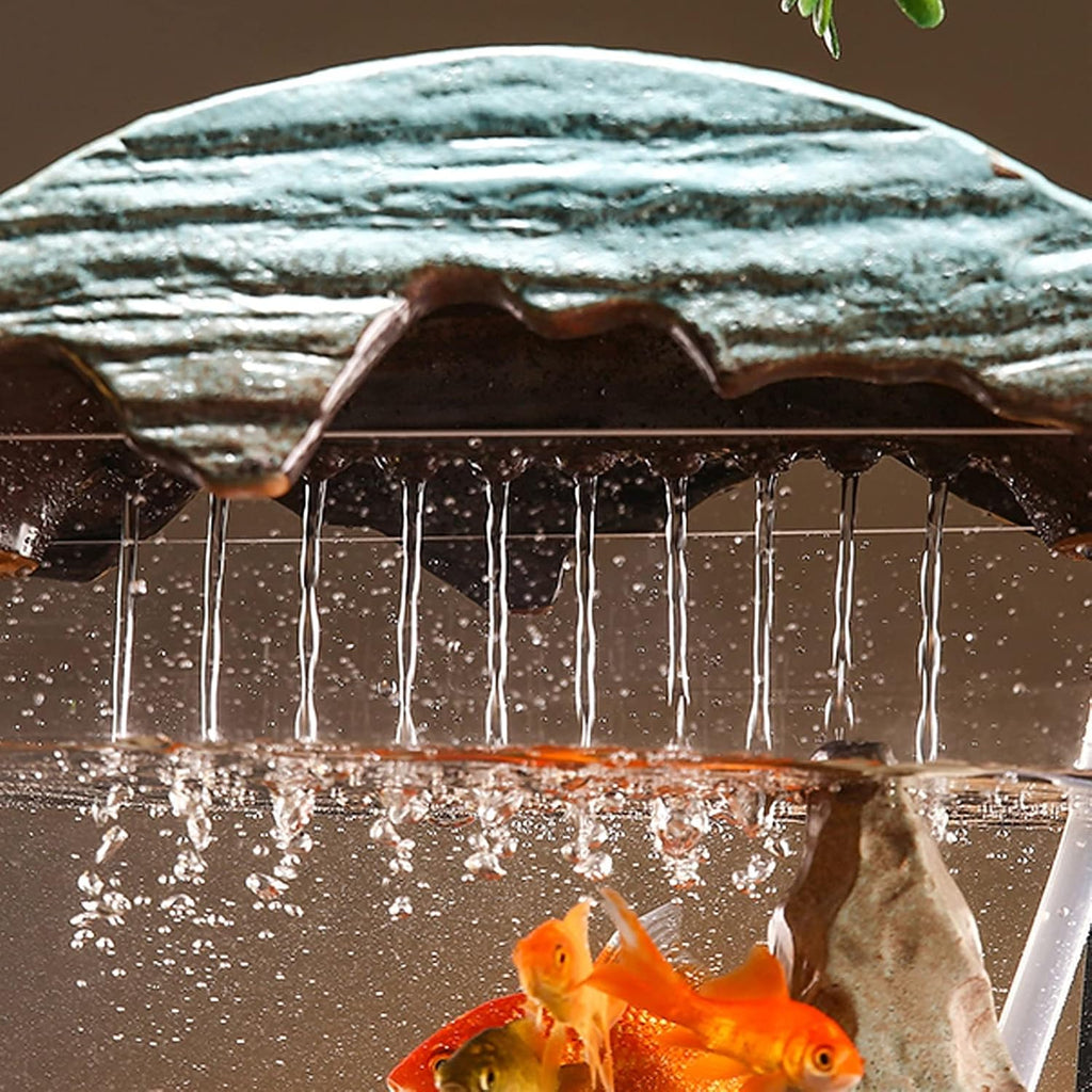 Desktop Fountain Tabletop Fountain Indoor Outdoor Waterfall Fountain with LED Light - Creative Water Fish Tank Ornaments Home Decor for Office Bedroom Relaxation Relaxation Indoor Tabletop Fountain