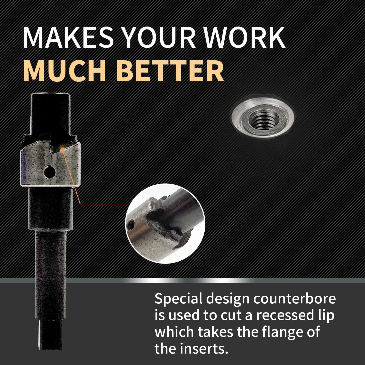 M12X1.5 Thread Repair Kit with Insert HSS Drill, Tap, Counterbore, Installation Driver, Metric, 10PCS Stainless Steel Insert M12X1.5X9.2MM