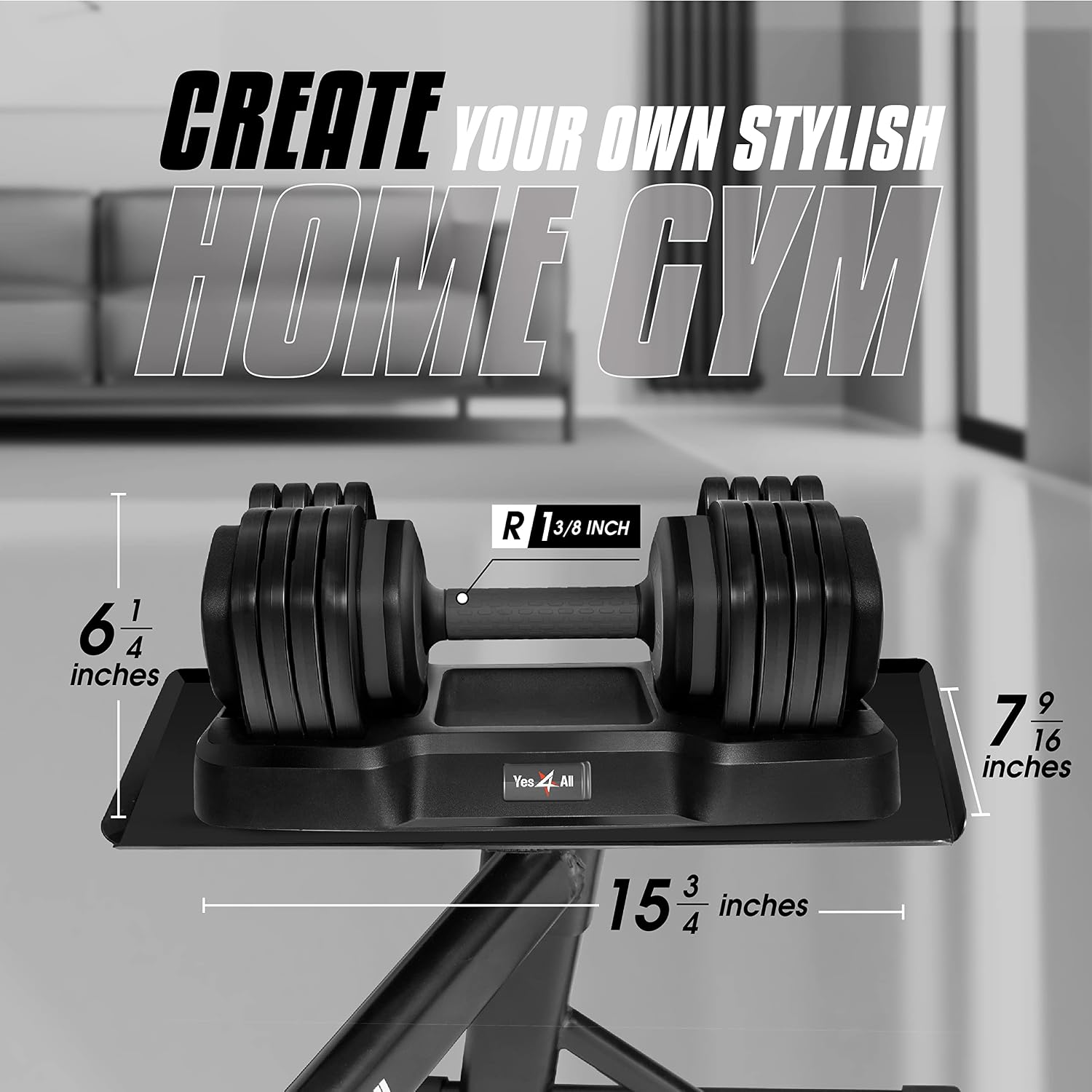 Yes4All 25/55LB Single/Pair Adjustable Dumbbells Weights, 5 in 1 Free Weights Dumbbell with One Second Dial Handle for Different Workout Levels