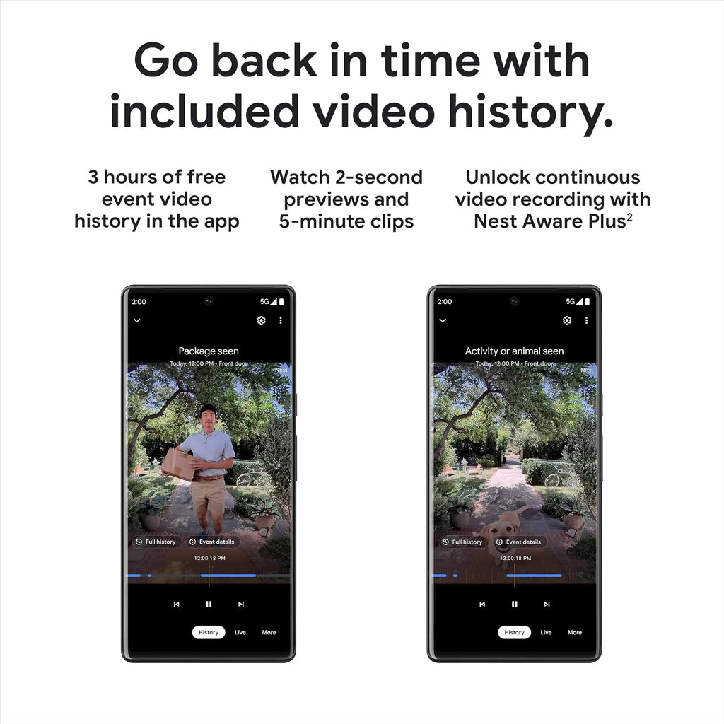 Google Nest Doorbell - (Wired, 2nd Gen) - Wired Video Doorbell Camera - Doorbell Security Camera - Linen