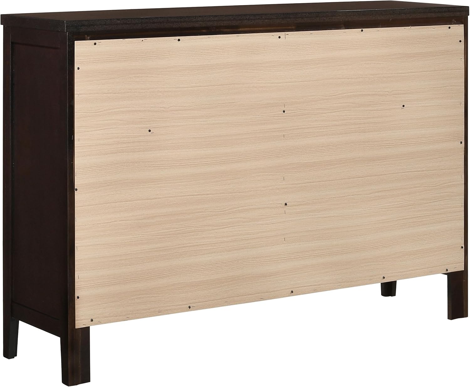 Coaster Home Furnishings Carlton Contemporary 5-Piece Bedroom Set Leatherette Upholstered Twin Size Panel Bed Frame 51-inch Headboard Cappuccino 202091T-S5