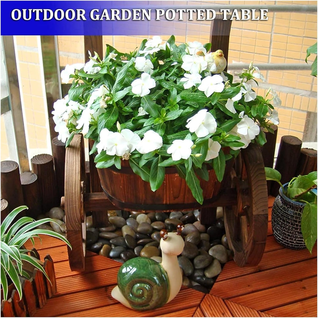 Plant Stand Indoor, Wood Plant Stand, Outdoor Potting Bench,Home and Outdoor Multifunctional Wooden Table Top Worktable On Two Wheels
