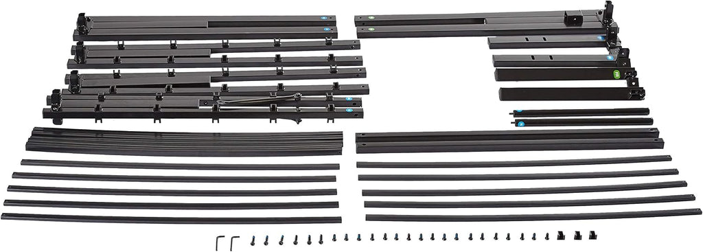 Amazon Basics Sturdy Heavy-Duty Non-Slip Platform Bed Frame, Steel Slat Support, Noise Free, No Box Spring Needed, Under Bed Storage, 18 Inch, King Size, Black