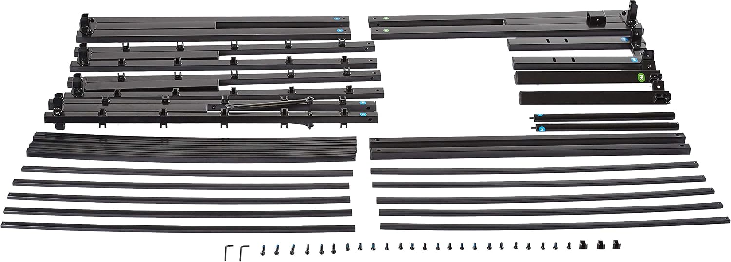 Amazon Basics Sturdy Heavy-Duty Non-Slip Platform Bed Frame, Steel Slat Support, Noise Free, No Box Spring Needed, Under Bed Storage, 18 Inch, King Size, Black