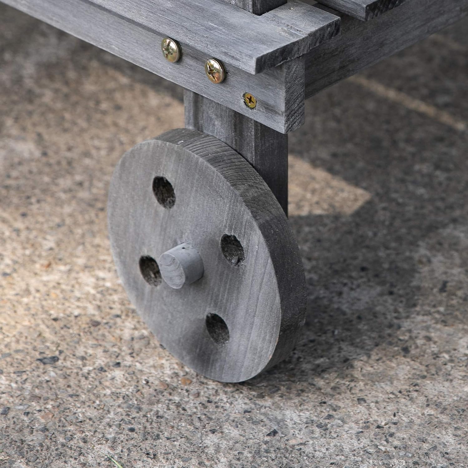 36'' Wooden Potting Bench Work Table with 2 Removable Wheels, Sink, Drawer & Large Storage Spaces, Gray