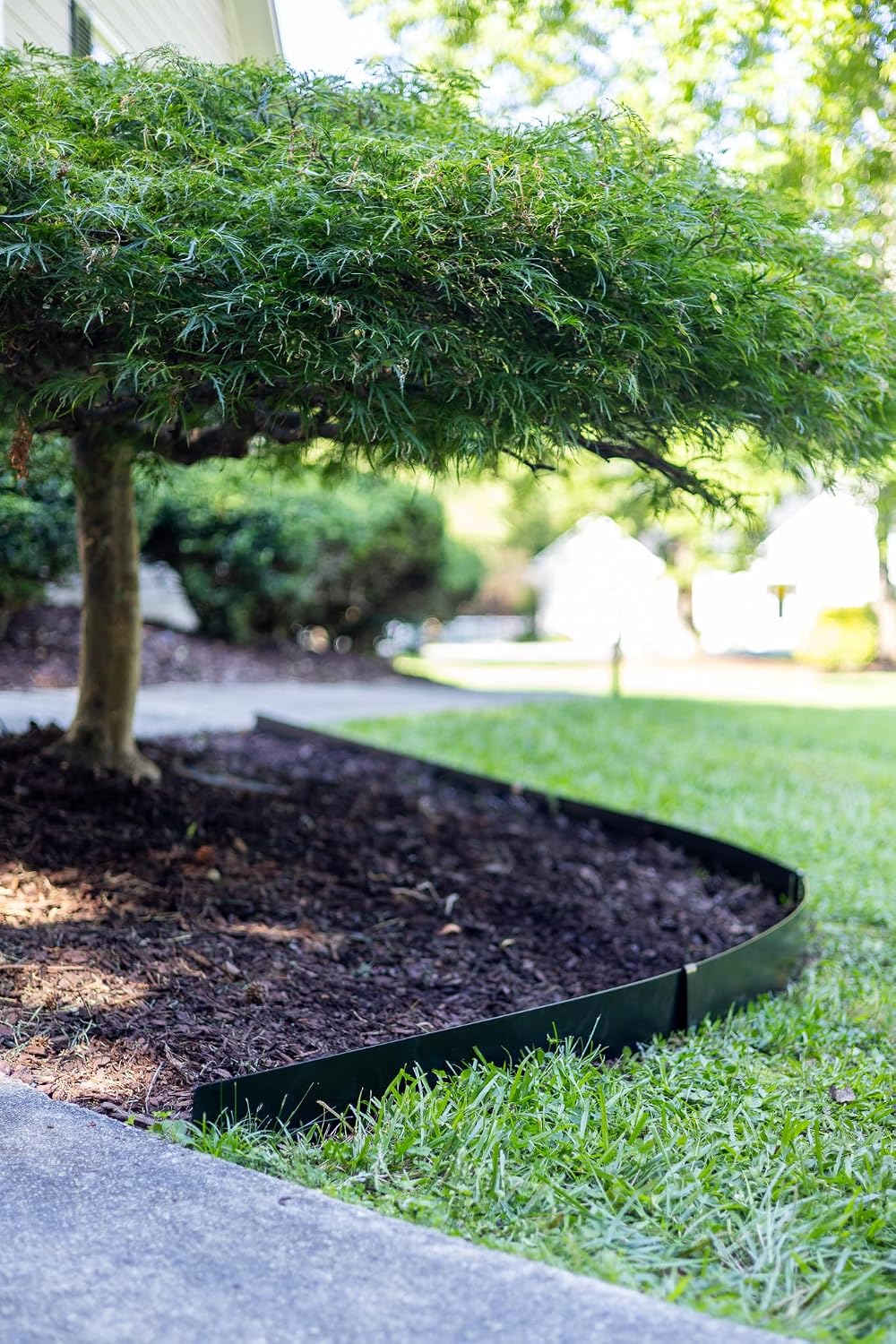 Tie Down 48 inch x 6 inch Metal Landscape Edging Kit, 6 Steel Plates & 6 Steel Connectors - 24 Total Linear feet, for Garden Edging Border, Flowerbeds & Paver Edge, Enhance Landscaping & Flower Beds