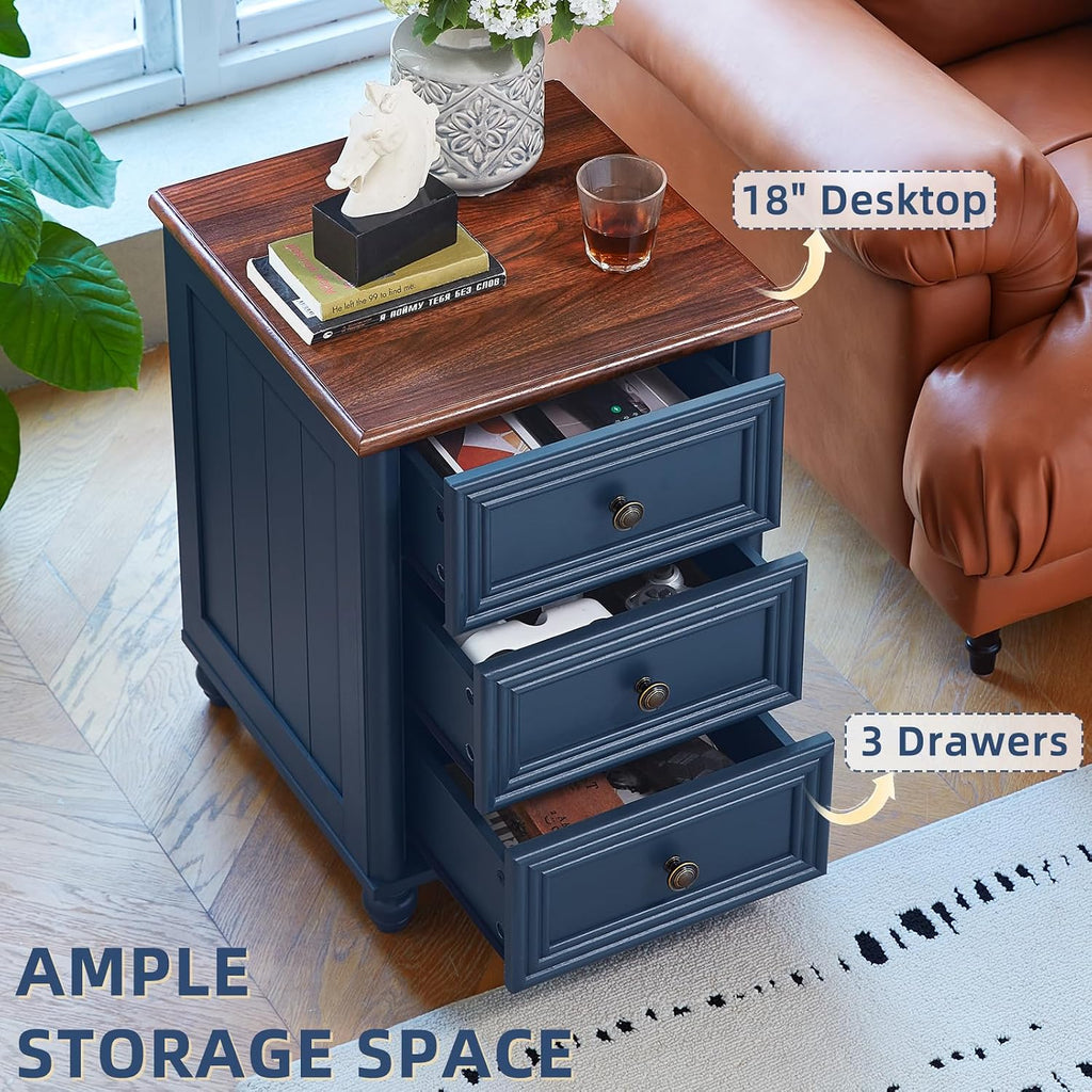 Farmhouse Dressers & Night Stand Set of 3, Wood 54' Wide Dresser & 43.5'Tall Chest of Drawers, 18' Roman Column Nightstand, Bedroom Furniture 6 Drawer Dresser Set for Bedroom Home Living Room Hallway