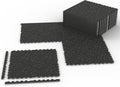 Mikolo 0.56'' Thick 12 Pcs 48 Sq Ft Gym Flooring Mats, High-Density EVA Foam with Rubber Top, Interlocking Exercise Equipment Mats for Home Gym, Protective Workout Mat