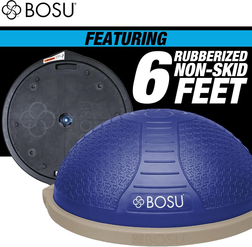 BOSU Nexgen Balance Trainer, Half-Ball Training Equipment, 65 cm Diameter, 300 lb Capacity - Burst-Resistant Stability Exercise Tool w/Non-Slip Base, Includes Hand Pump, Commercial-Grade