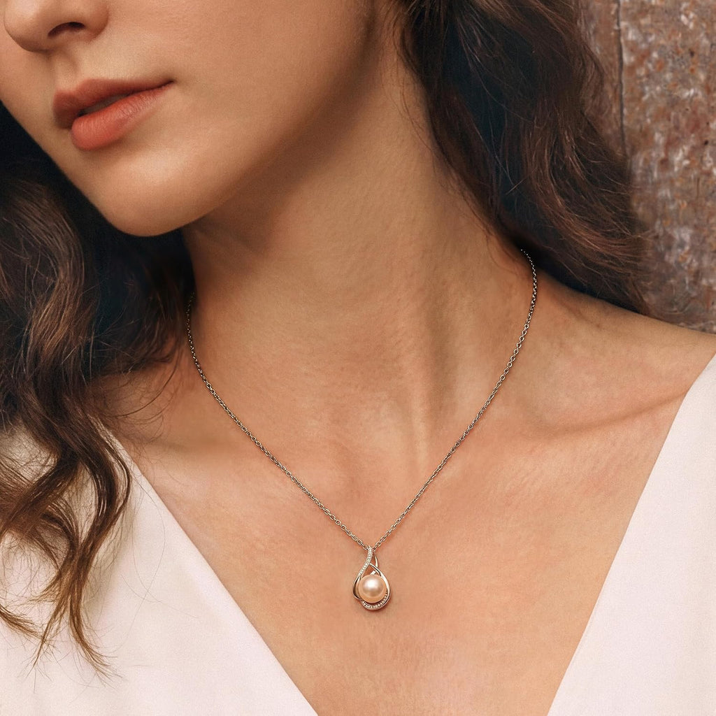 FANCIME Gift for Women Wife Natural Tahitian Pearl Necklace Sterling Silver Mysterious Ocean Treasure 10-12MM Black Pearl Luxury Jewelry Gift for Women, Mother, Wife, 16'+2' Adjustable