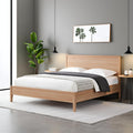 Alaterre Furniture Arden King Bed Frame - Solid Pine Wood with High Headboard and Low Footboard in Light Driftwood Finish - No Box Spring Needed, 81' W x 86' D x 50' H
