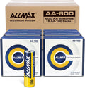 Allmax AA Maximum Power Alkaline Double A Batteries (600 Count Wholesale Pack / 6 Boxes of 100) – Ultra Long-Lasting, Leakproof Design, 10-Year Shelf Life, Maximum Performance (1.5V)