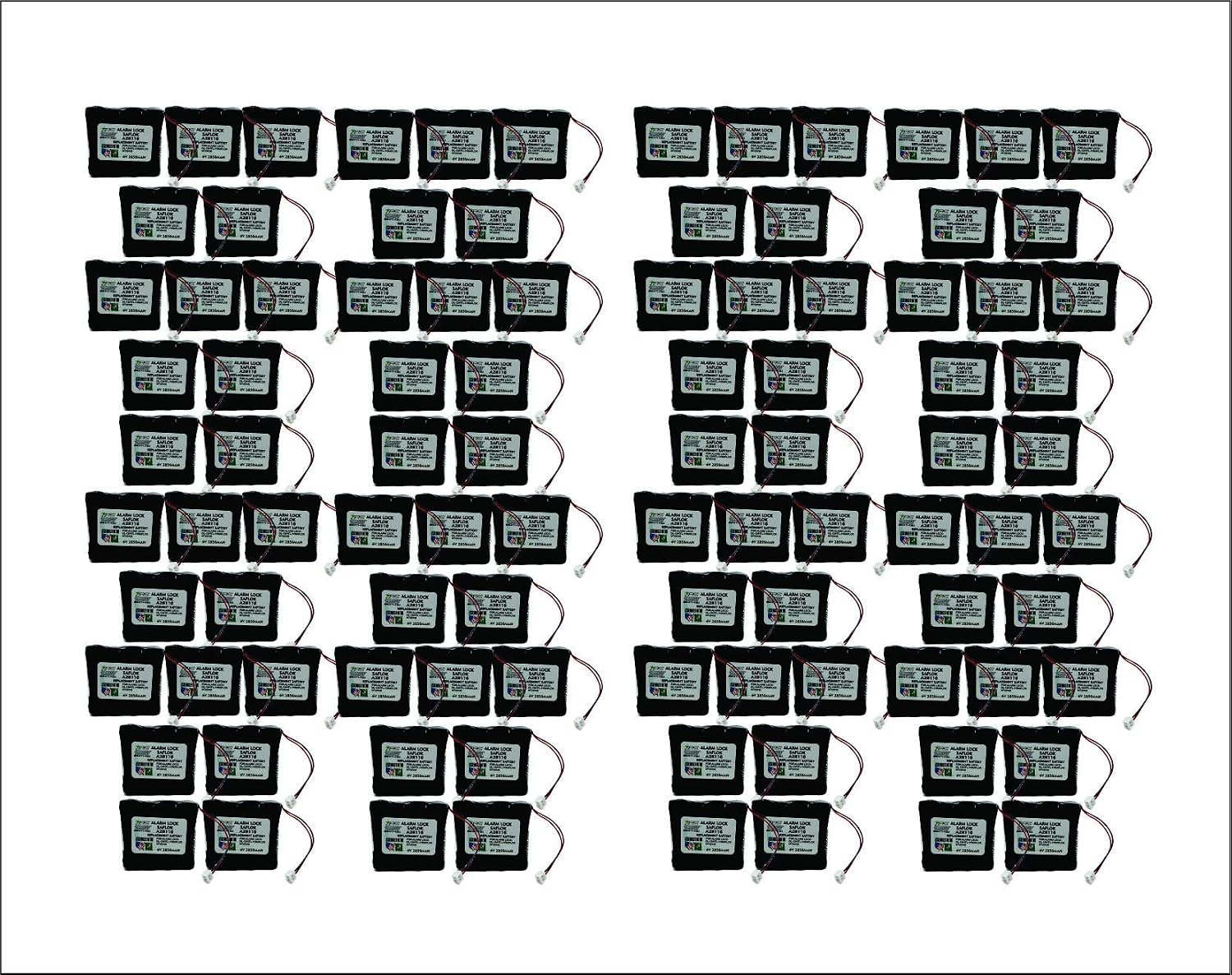 96PCS Replacement SAFLOK A28110 6V Hotel Door Lock Battery Fits 884952, A28110, A28100, DL-12/4, HTL-11/13, Intellis, MT