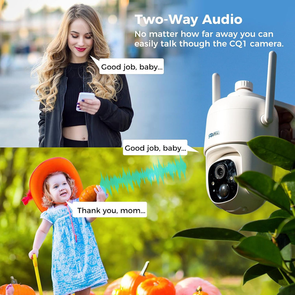 SOVMIKU Vicohome AI 2K Solar Security Camera Wireless Outdoor & Doorbell, Two Way Audio,Motion Detection, 360° View,Easy to Setup,Color Night Vision,Audible Flashlight Siren