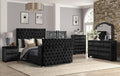 GOWE Encore Modern Style Tufted and Upholstered King 5PC Bedroom Set Made with Wood in Black(NJ Inventory)
