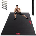 HAPBEAR Large Exercise Mat-7'x5'/6'x8'/6'x9'/6'x10'/6'x12'x8mm(1/3'),Non-Slip, Ultra Durable, Thick Workout Mat for Home Gym Flooring Cardio, Yoga for Fitness, High-Density, Shoes-Friendly