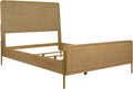 Coaster Home Furnishings - Arini - Wood - Rattan Eastern King Panel Bed with Woven Cane, Metal Tube Legs, and Tall Headboard - Bedroom - Sand Wash and Natural Cane - 224300KE