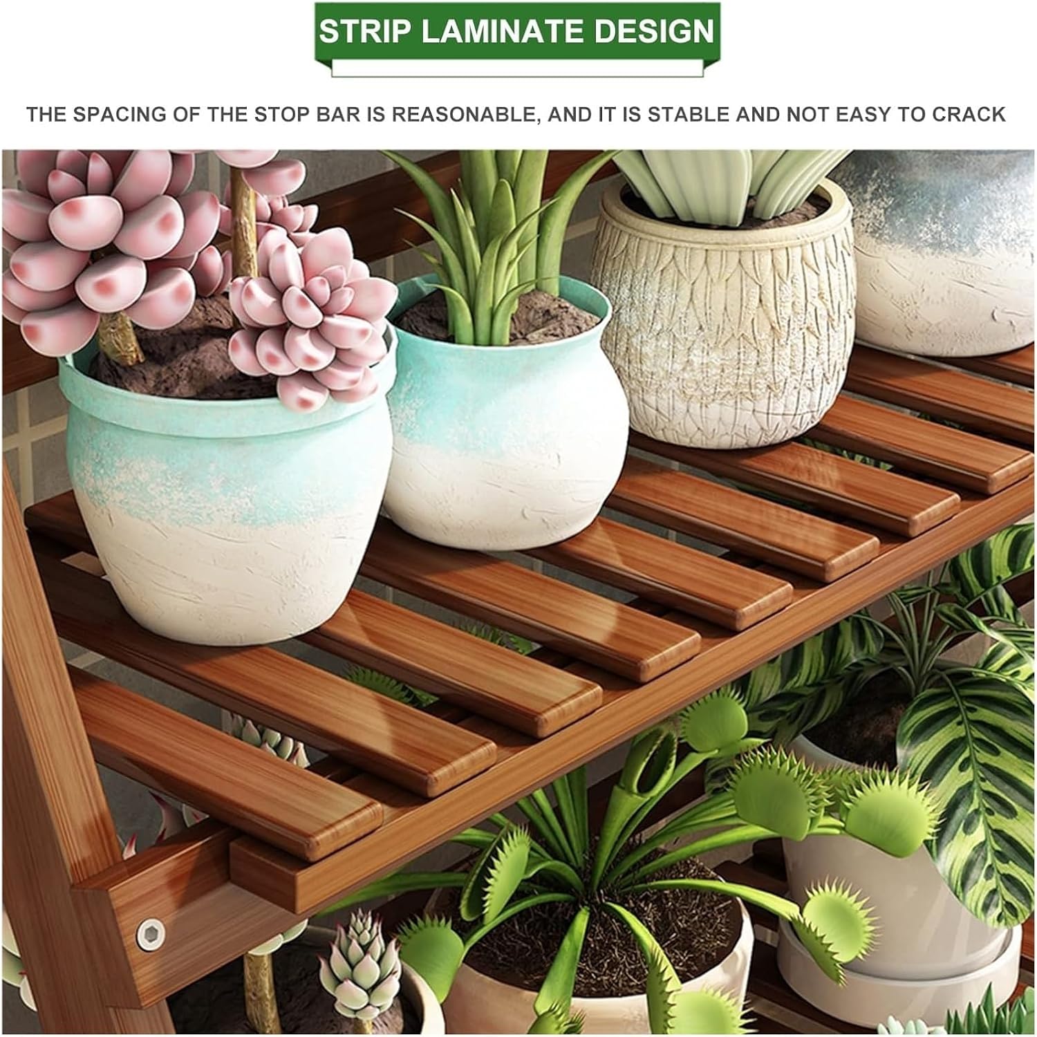 Potting Bench Table,Garden Potting Table, Plant Stands Indoor Outdoor Display Shelf Flower Pot Stand for Living Room Balcony Garden Patio, 100x45x122cm, Brown