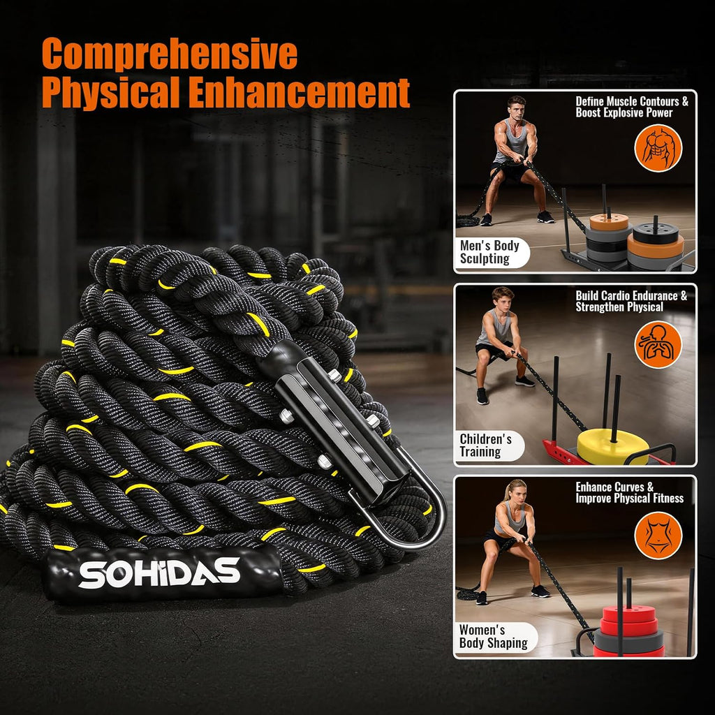 Weight Sled Rope Workout Sled Pulling Ropes, Sleds Push Gym Equipment Weight Sleds Pull Rope for Training Tire Pulling Workout Fitness Resistance Football Exercise Equipment for Men Women