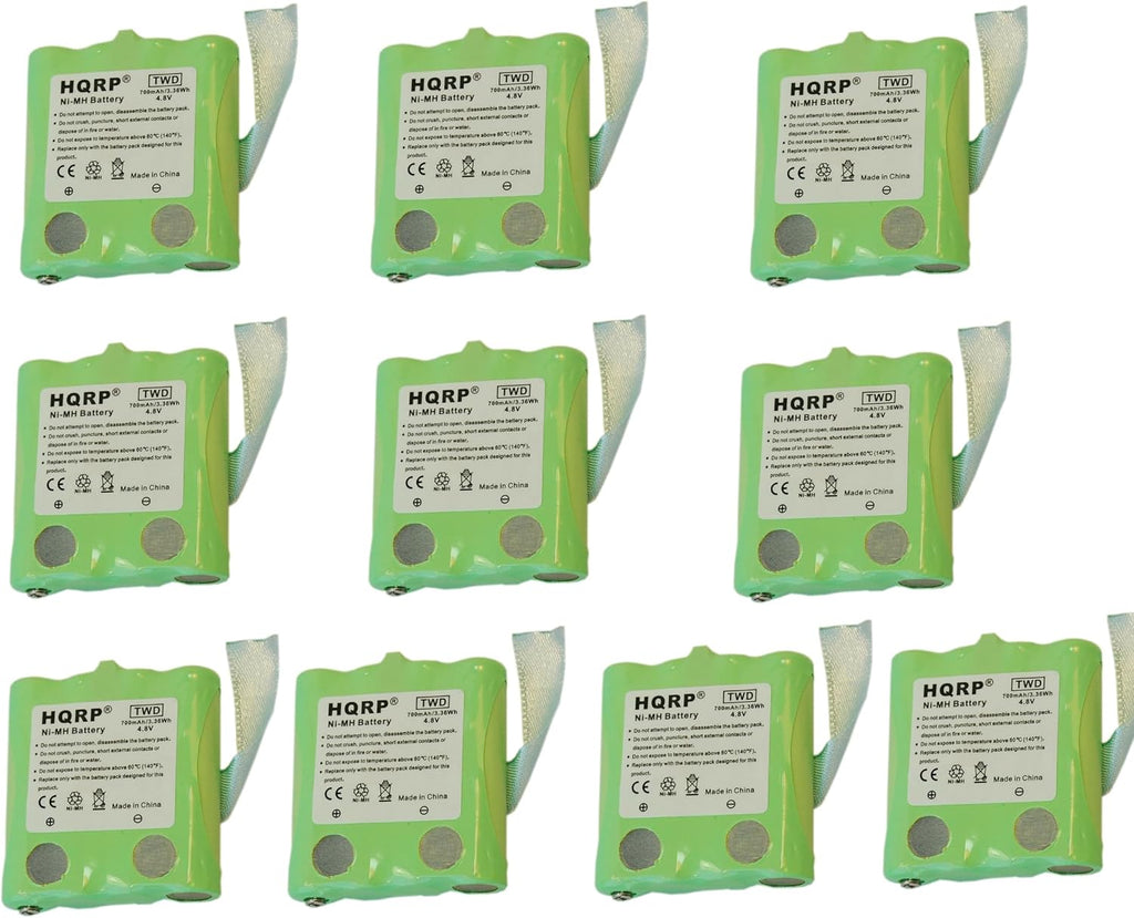 HQRP 10-Pack Battery Pack for UNIDEN BP-38 BP-40 GMR1438-2 GMR1438-2CK GMR2872-2CK GMR1558 GMR1558-2ck GMR1588 GMR1588-2ck Two-Way Radio