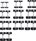 REP Fitness Urethane Coated Round Dumbbells, 5 to 100 lbs, Singles or Pairs, With or Without Rack, Steel Core, Rubber Encased, Chrome Handles, Professional Weights for Home Gym Strength Training