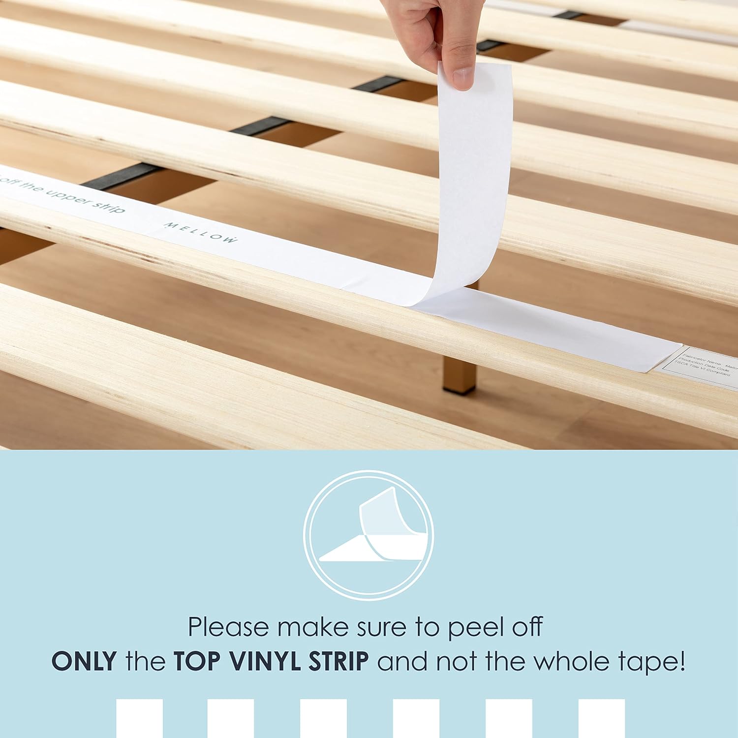 Mellow Naturalista Grand - 12 Inch Solid Wood Platform Bed with Wooden Slats - No Box Spring Needed - Twin (Natural Pine)