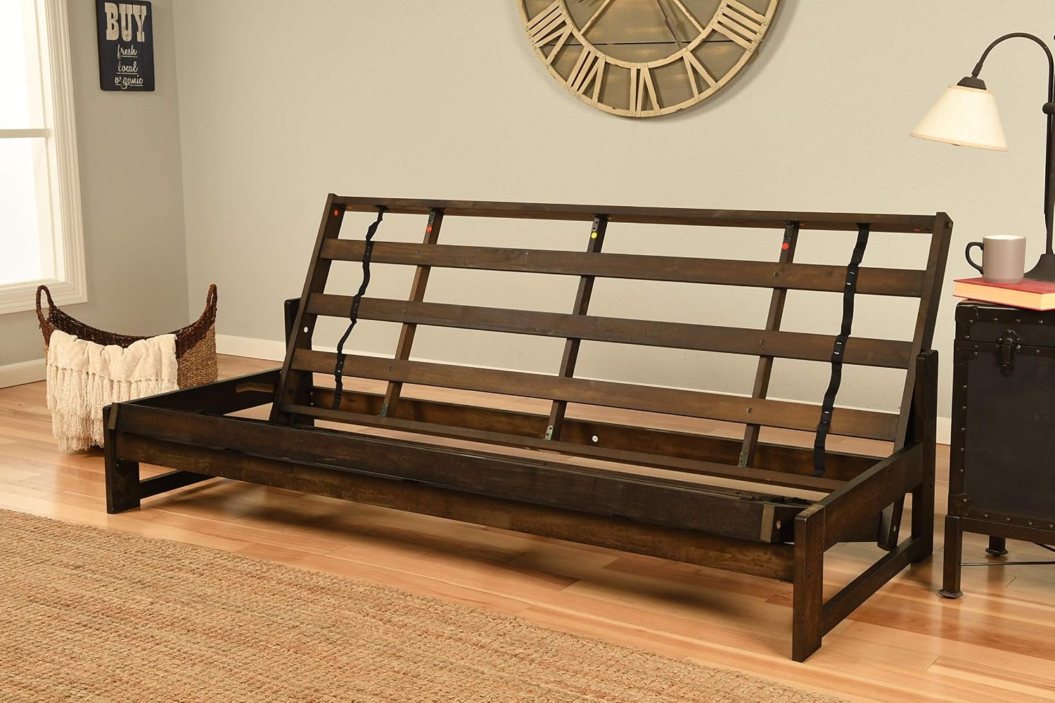 Kodiak Aspen Futon Set with Reclaim Mocha Finish, Marmont Mocha