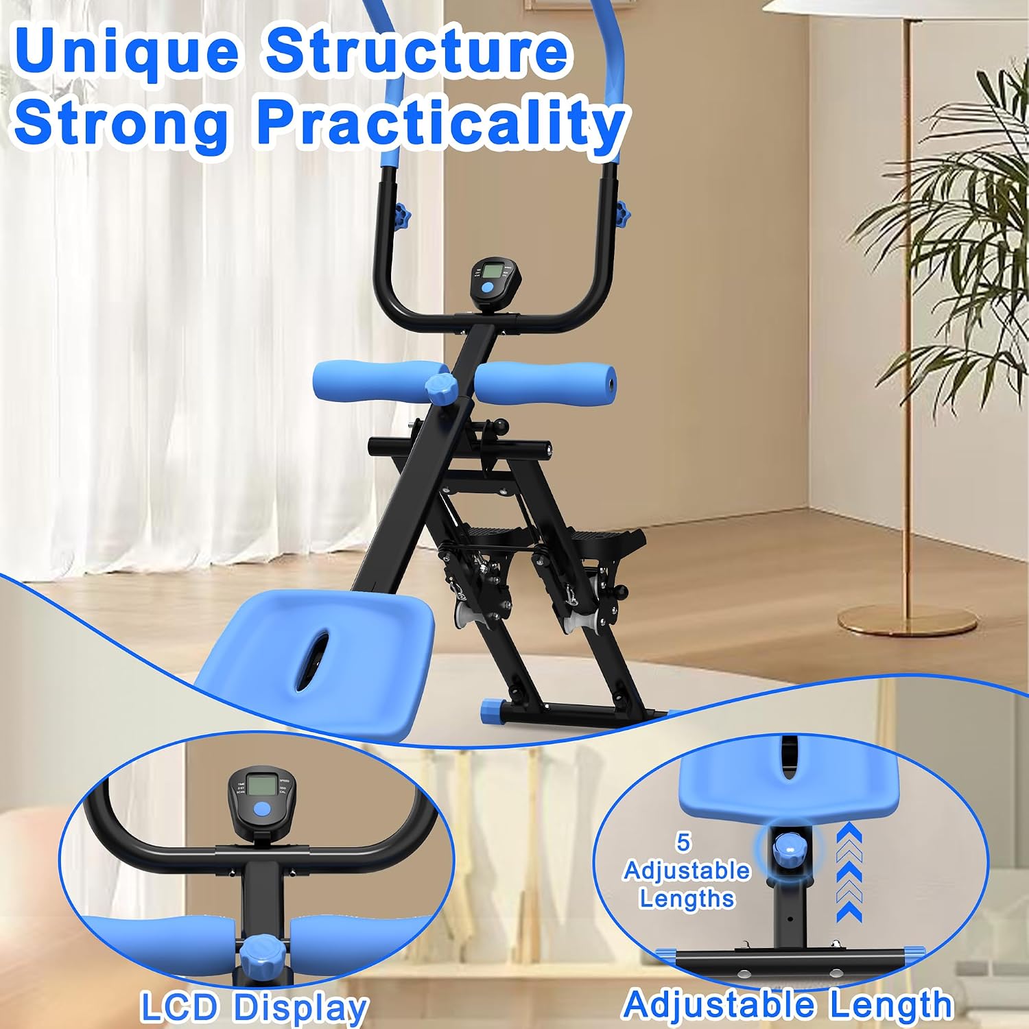 KINMAC 2 in 1 Stair Stepper & Ab Workout Machine - Multi-Function Trainer-Upgrade High-Efficiency Stairmaster & Ab Trainer Machine Full-Body Exercise Equipment for Home Gym Exercise