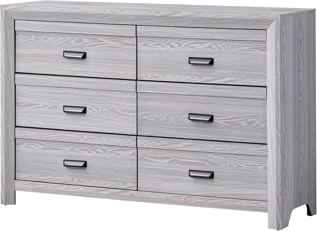 Drift Wood Grey Finish 3pc Full Size Panel Bed Set Wooden Bedroom Furniture Contemporary