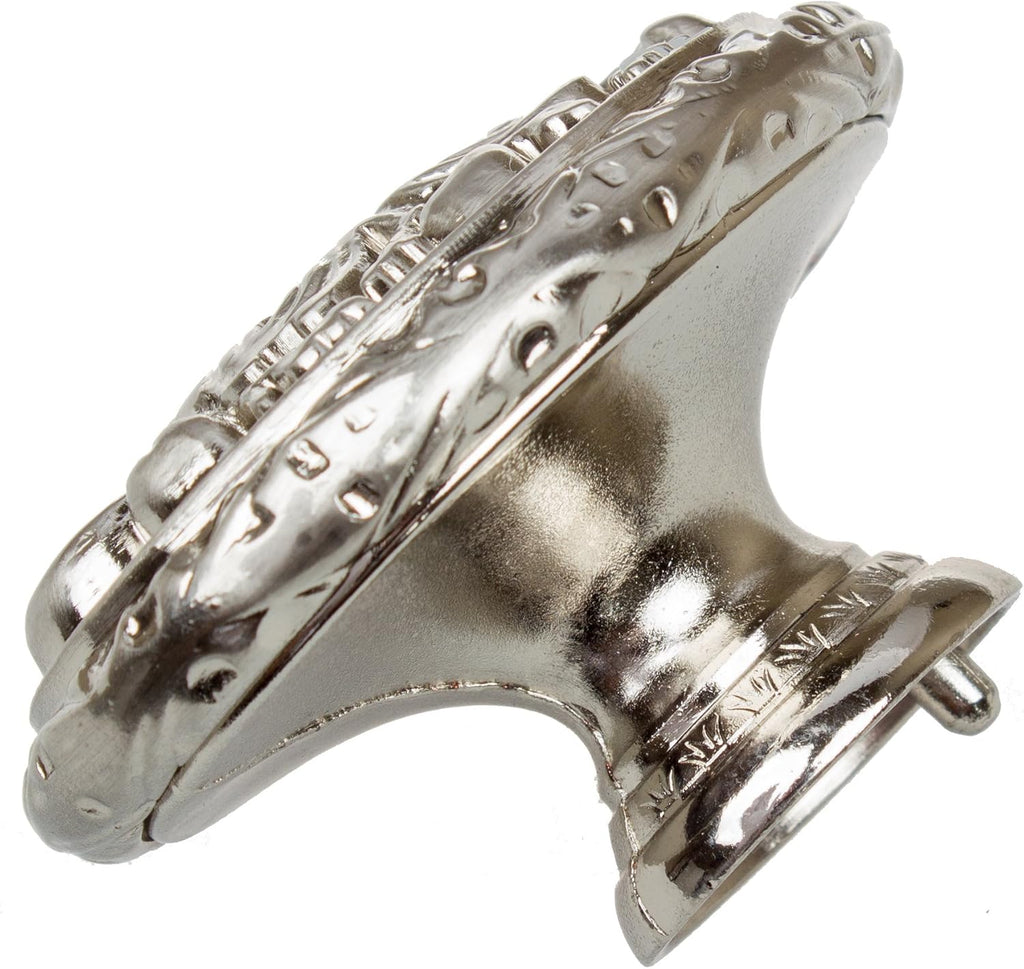GlideRite Hardware 5710-SN-50 Old World Ornate Oval Cabinet Knobs, 50 Pack, 2', Satin Nickel
