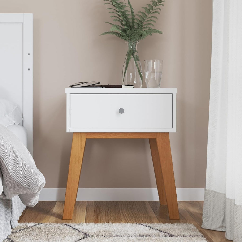 Child Craft Soho Design 4-in-1 Convertible Baby Crib Nursery Furniture Set - Baby Bed, 3 Drawer Dresser, Chest Drawer and Nightstand Desk for Babies, Toddlers and Kids (4 Piece - White/Natural