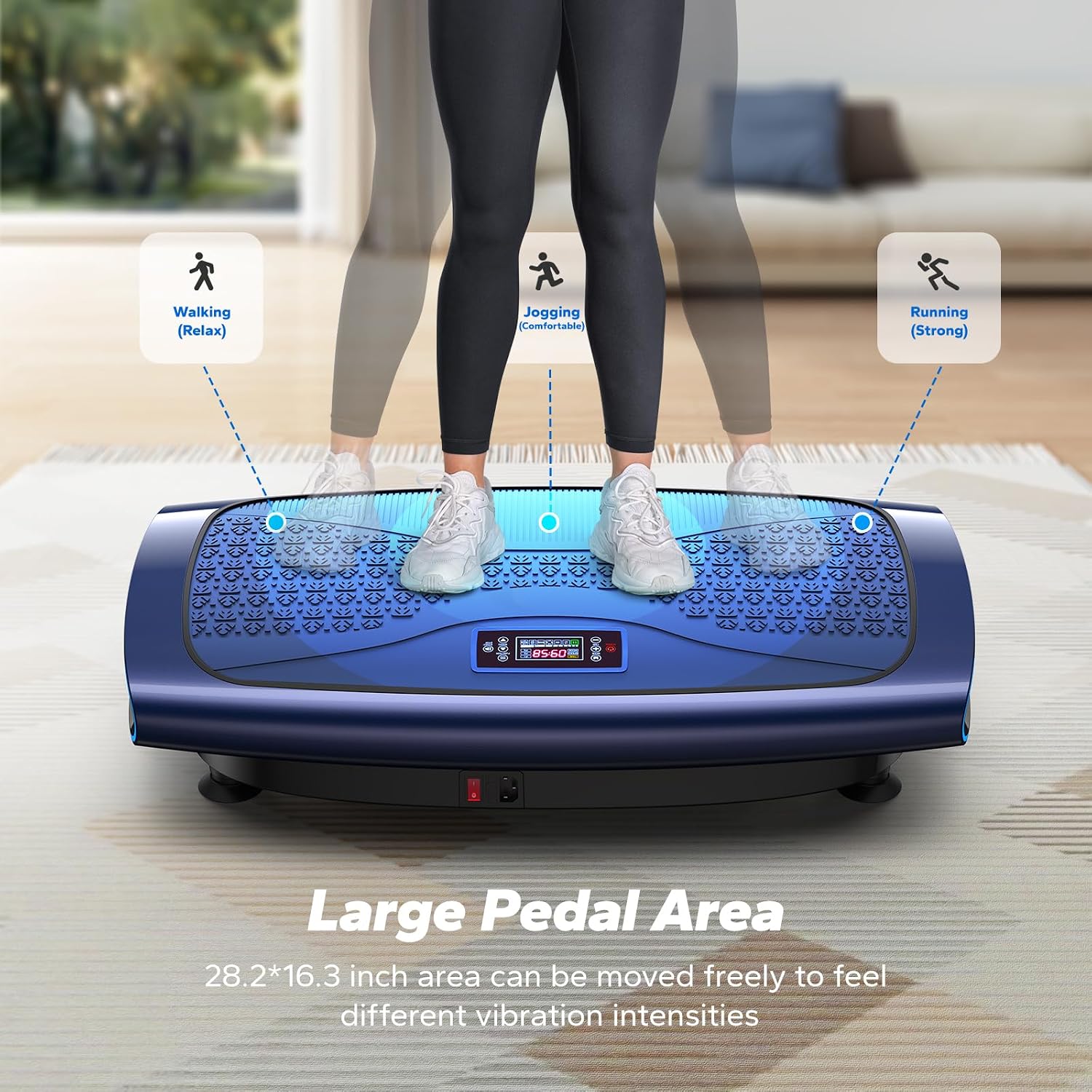 MERACH Vibration Plate Exercise Machine, 3D & 4D Vibration Plate for Lymphatic Drainage Weight Loss with 2 Tension Ropes, Whole Body Vibration Platform for Women Men, Exercise Equipment for Home