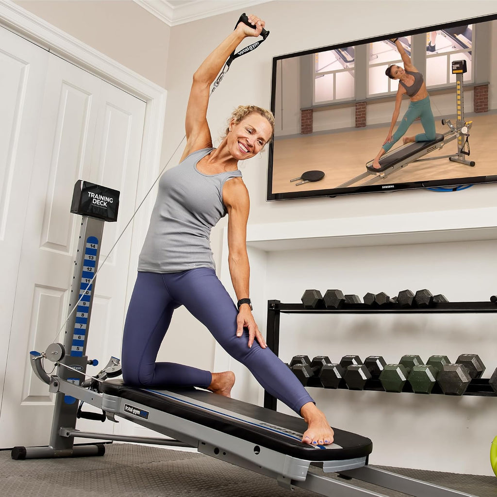 Total Gym Full Body Workout Machine, FIT Home Exercise Equipment with 12 Resistance Levels - Adjustable and Portable Fitness System for Weight and Muscle Training
