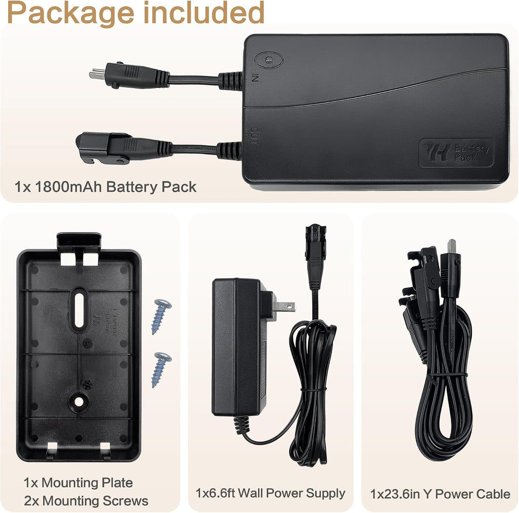 Power Recliner Limoss Wireless Rechargeable Akku Battery Pack Model YH-U1800B Kits with Wall Power Supply and Y Power Cable