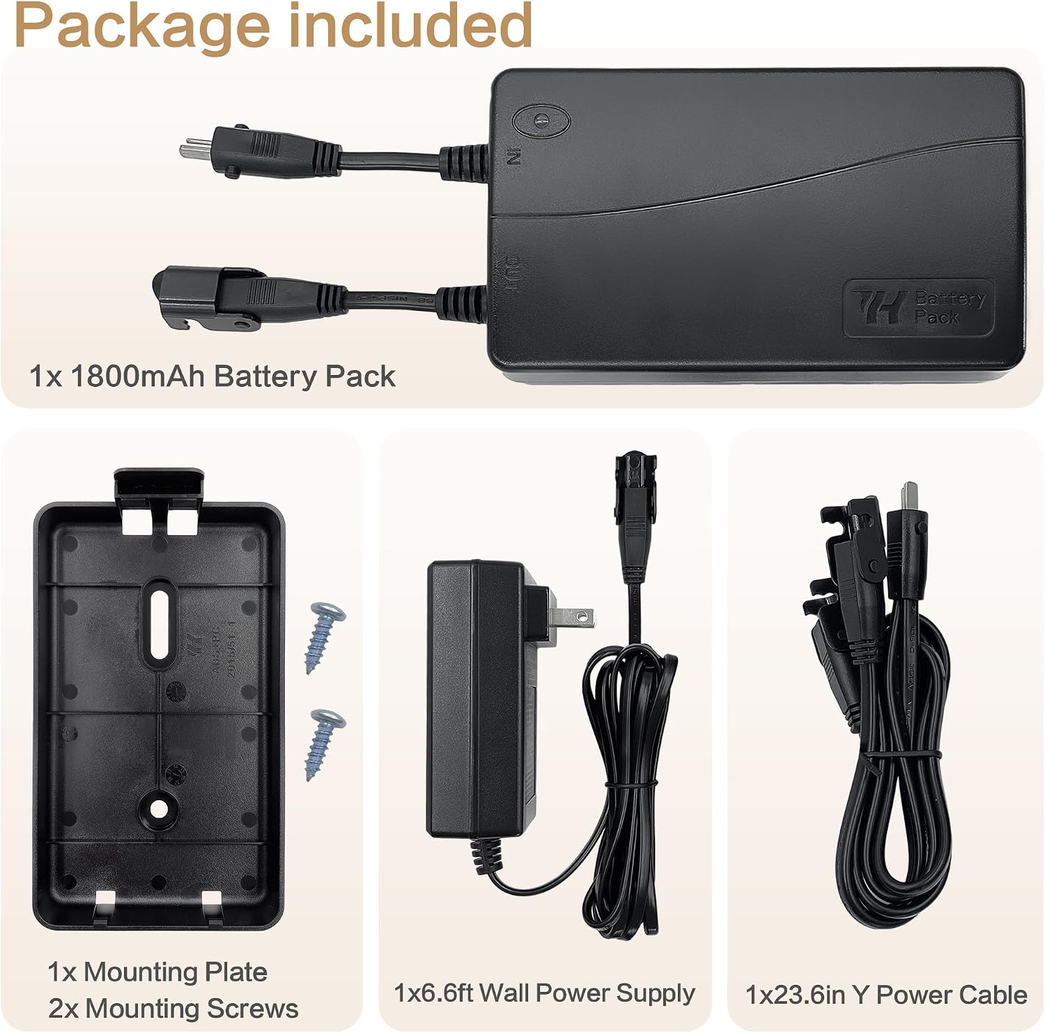 Power Recliner Limoss Wireless Rechargeable Akku Battery Pack Model YH-U1800B Kits with Wall Power Supply and Y Power Cable
