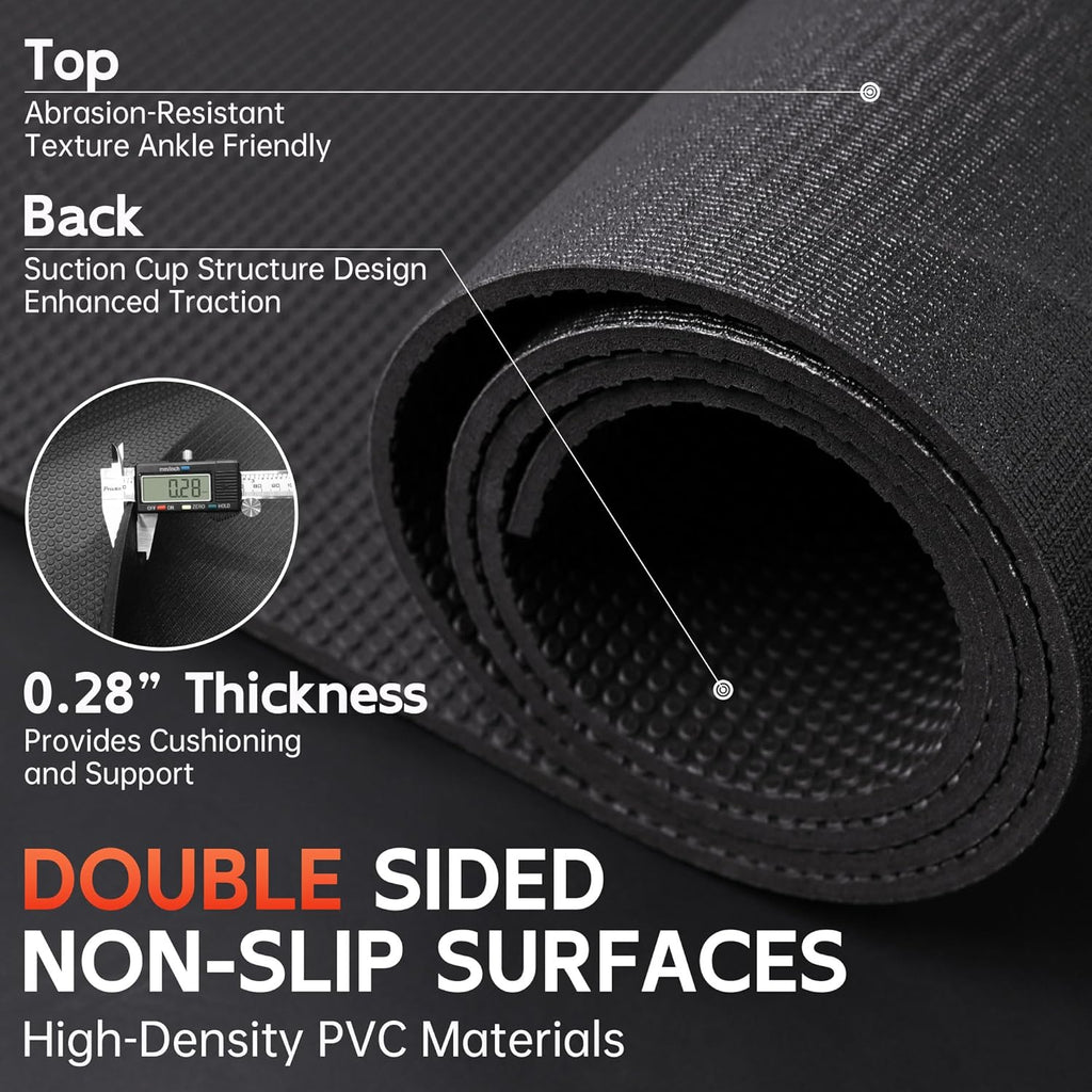 Extra Large Exercise Mat, 10' x 6'/ 8' x 6'/ 7' x 5'/ 6' x 4'- 7MM Thick Workout Mat for Home Gym, High-Density Gym Mat for Home Gym Floor, Non Slip Large Yoga Mat
