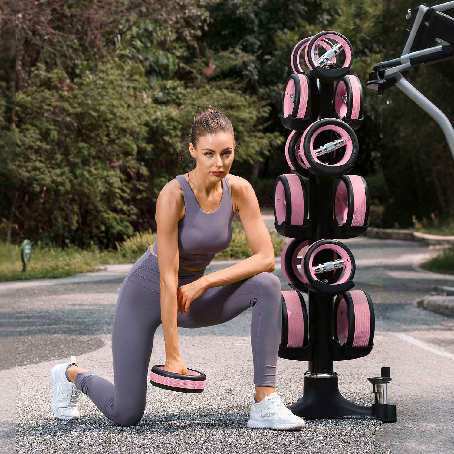 Dumbbell Weight Plates –Dual Purpose Ergonomic Fitness Equipment, Multifunctional Design for Strength Training, Full Body Workouts and Home Gym