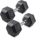 Philosophy Gym Rubber Coated Hex Dumbbell Hand Weights, Pairs