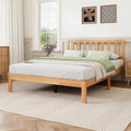 Novilla 12 Inch Full Size Bed Frame Solid Wooden Full Bed Frames with Headboard Wooden Classic Bed Frame Foundation, No Box Spring Needed, Easy Assembly, Natural Grain Wood