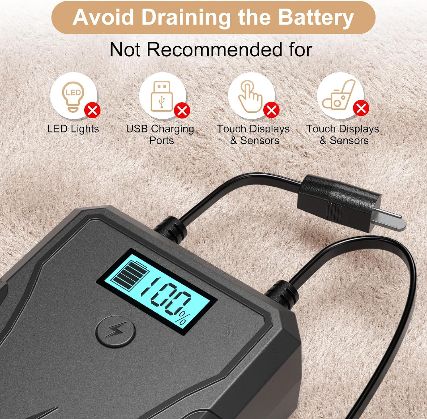 Battery Pack for Reclining Furniture, 2500mAh Universal Recliner Battery Pack Rechargeable with LED Display for Electric Recliner, Sofa, Couch, Lift Chair, 2-Pin Motion Furniture