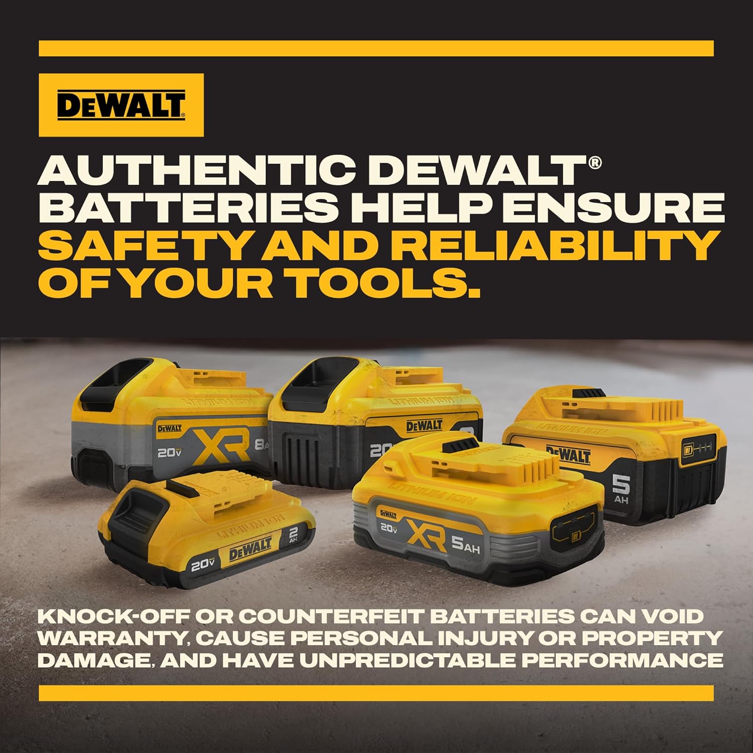 DEWALT 20V MAX 10 Ah Lithium Ion Battery 2-Pack (DCB210-2)