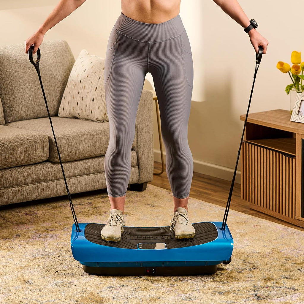 Lifepro 4D Vibration Plate Exercise Machine — Triple Motor, 7 Presets, 60 Speeds Rumblex Plus/Pro Vibrating Platform with Wrist Remote — Whole Body Shaker Vibration Plate for Lymphatic Drainage