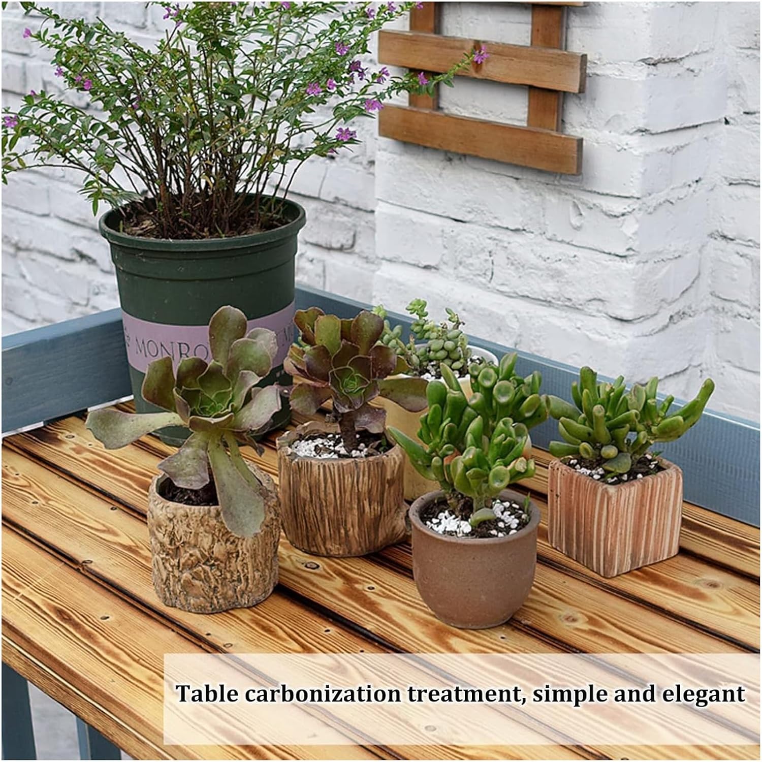 Plant Stand Indoor, Wood Plant Stand, Garden Potting Bench Table, Tool Storage Rack,with Drawer/Adjustable Shelf Rack/Removable Sink