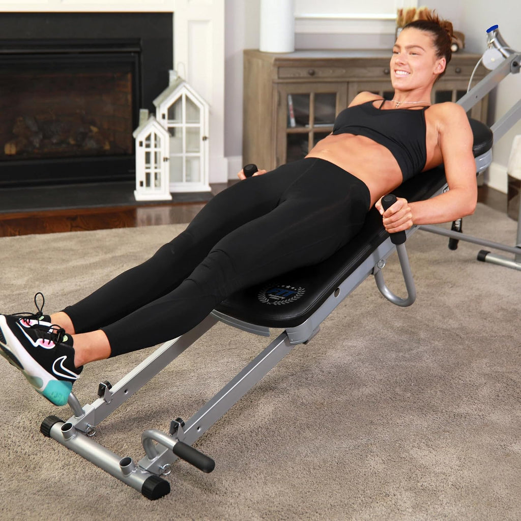 Total Gym Full Body Workout Machine, FIT Home Exercise Equipment with 12 Resistance Levels - Adjustable and Portable Fitness System for Weight and Muscle Training