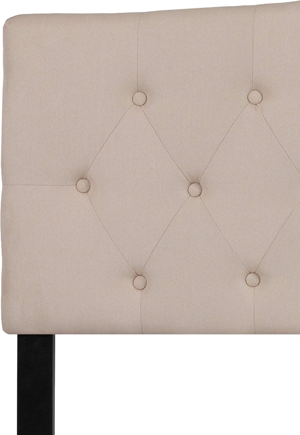 Flash Furniture Cambridge Button Tufted and Diamond Stitched Upholstered King Size Headboard in Beige Fabric
